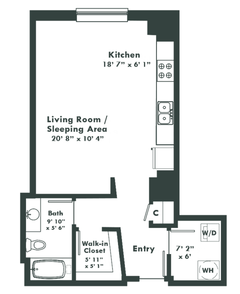 a floor plan of a small house